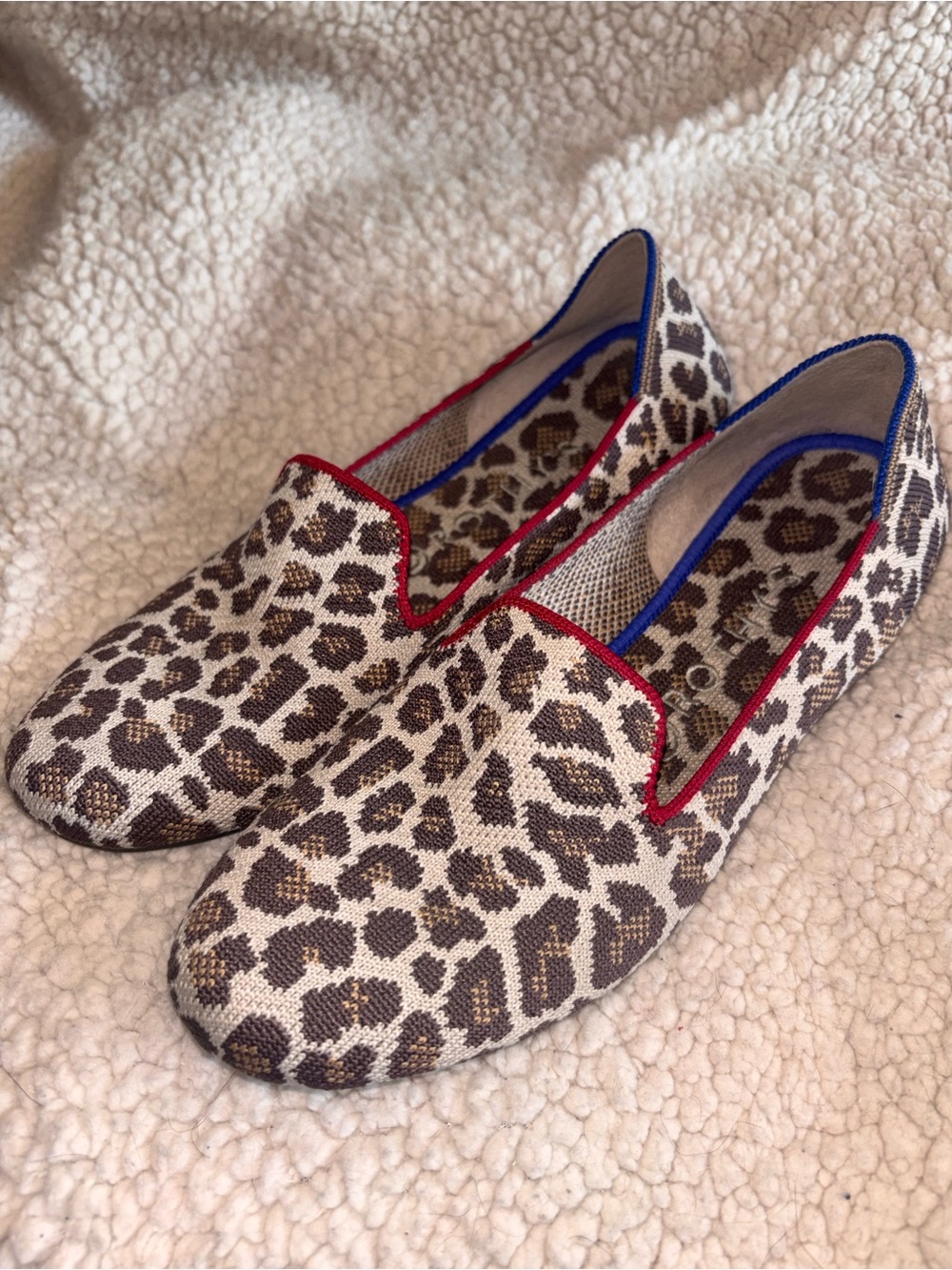 Rothy’s The Loafer Mocha Spot Leopard Print Flats Women’s Size 8.5 US Retired